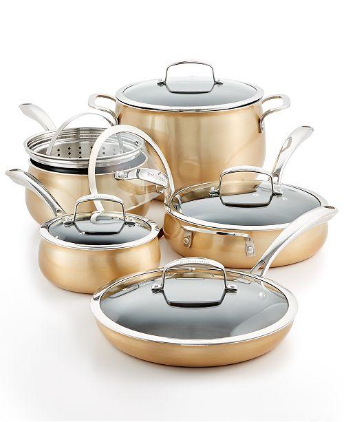 Aluminum 11-Pc. Cookware Set, Gold