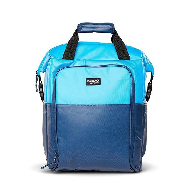 Igloo Seadrift Switch Durable, Compact & Adjustable Insulated Leak Proof 30 Can Cooler Backpack Tote, Blue