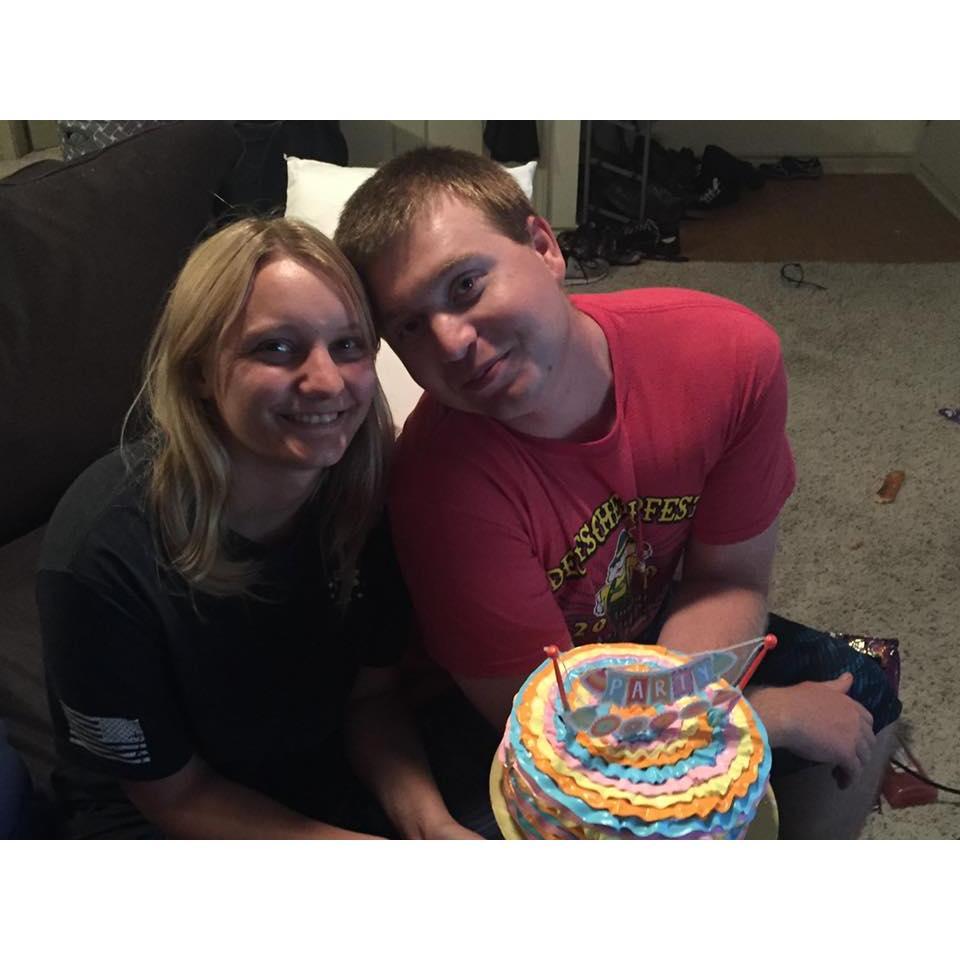 Celebrating his birthday