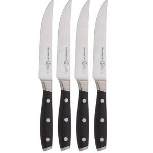 Messermeister Avanta 5” Fine Edge Steak Knife Set - German X50 Stainless Steel - Rust Resistant & Easy to Maintain - Includes 4 Steak Knives