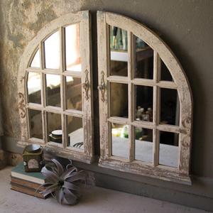 Arched Chapel Window Mirrows - Set of 2