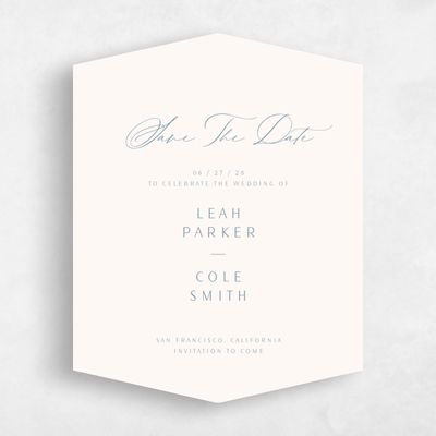 Blue Diamond Wedding Save the Date - Elincourt Portrait