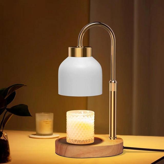 Candle Warmer Lamp with Timer and Dimmer,Electric Wax Warmer Lamp with Two Bulbs for Scented Wax,Mothers Day Gift and House Warming Gift New Home,Adjustable Brightness,Temperature and Height
