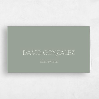 Sage, Green Wedding Place Card - Hazeldale