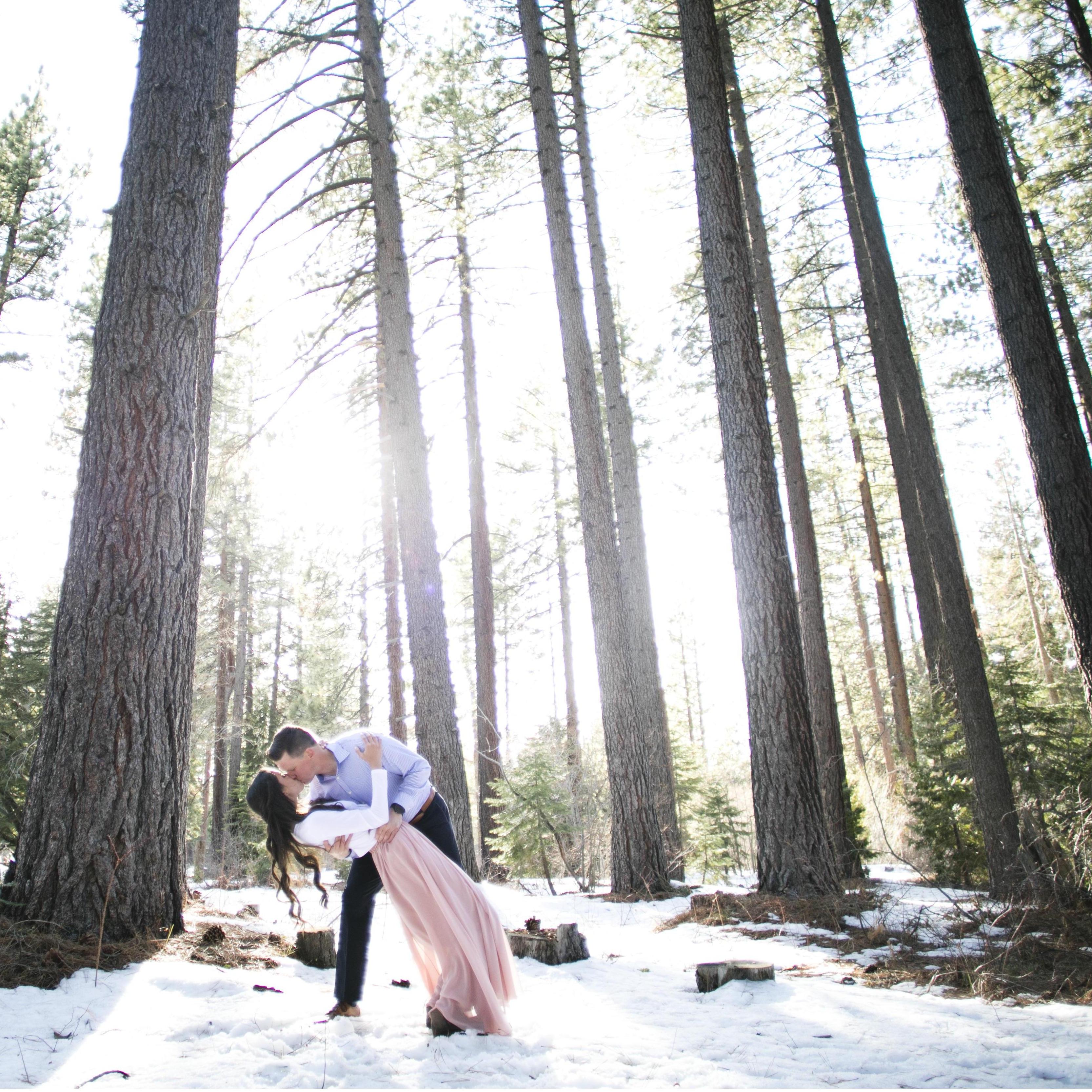 Some of our favorites from our engagement photo session at Skylandia Beach in North Lake Tahoe in March 2021!
