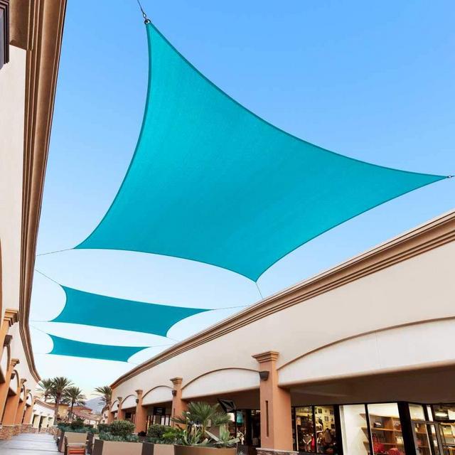 Royal Shade 7' x 10' Turquoise Custom Size Order to Make Sun Shade Sail RSTAPS12 Canopy Mesh UV Block Rectangle- Commercial Standard Heavy Duty - 200GSM - 5 Years Warranty