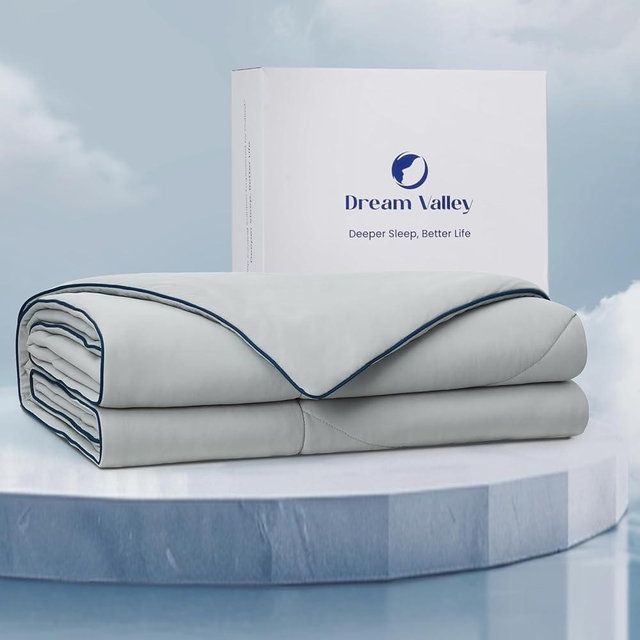 Dream Valley® Outlast® Cooling Comforter, All Season Full/King NASA-Grade Technology Cooling Blanket for Hot Sleepers Night Sweats, Q-Max > 0.45 Aerocool™ Breathable, Cool Grey, 106"x90"