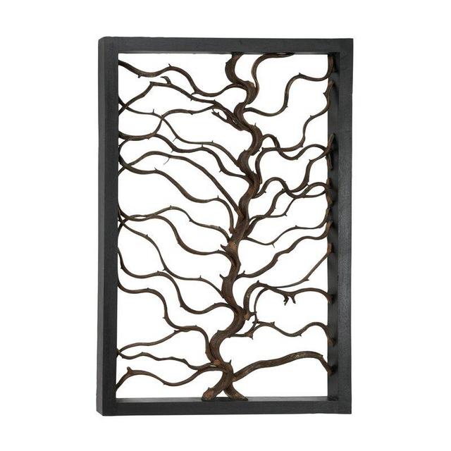 Rectangular Bauhinia and Teak Wood Wall Décor