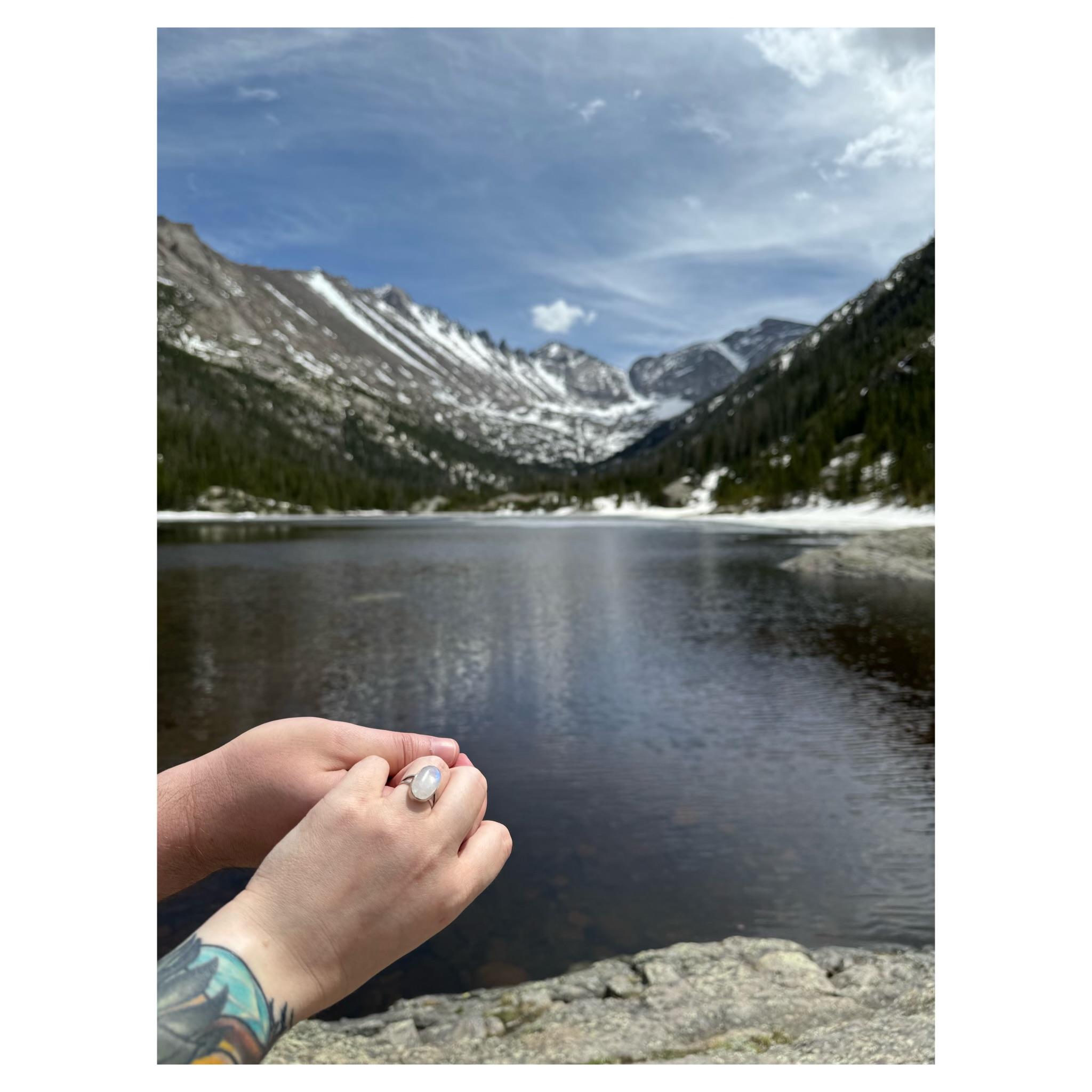 Chris created the perfect core memory after hiking Mills Lake in RMNP!