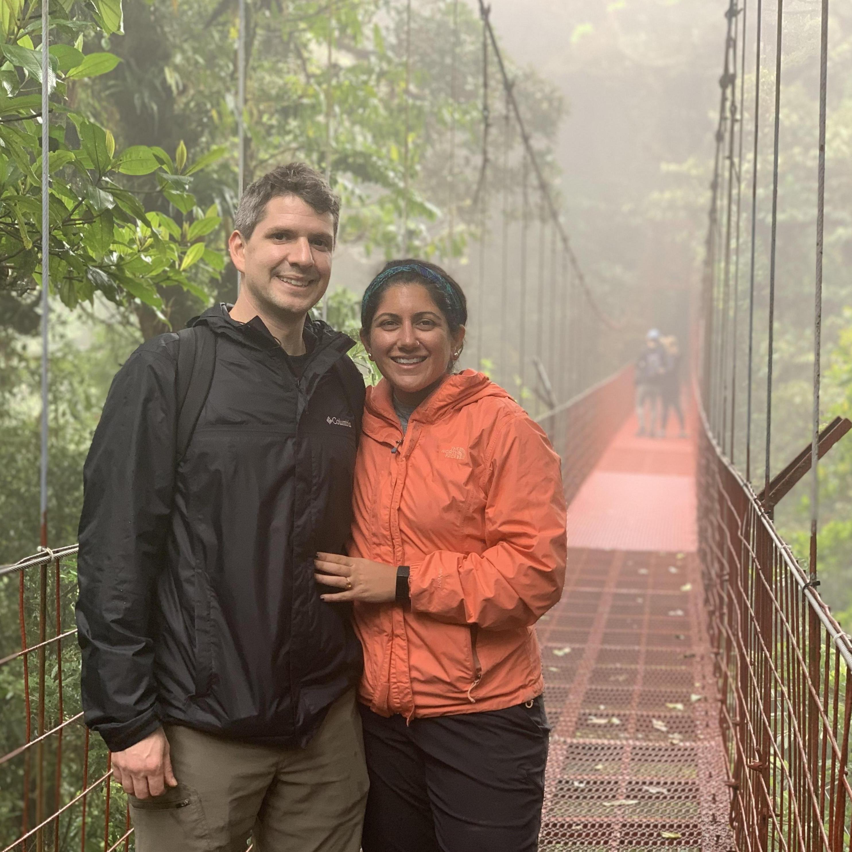 Hiking through the cloud forests of Monteverde.