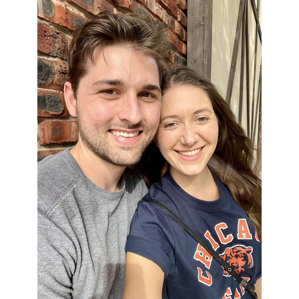 Back when we both thought Kelsey would become a Bears fan. We were wrong!