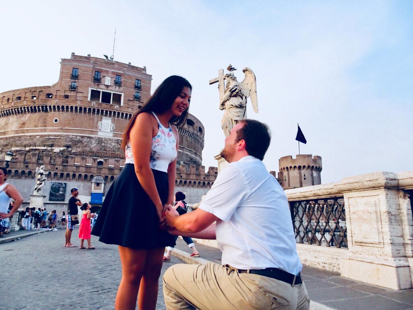 Thank you to the woman capturing this moment - Castel Sant'Angelo, Rome, Italy