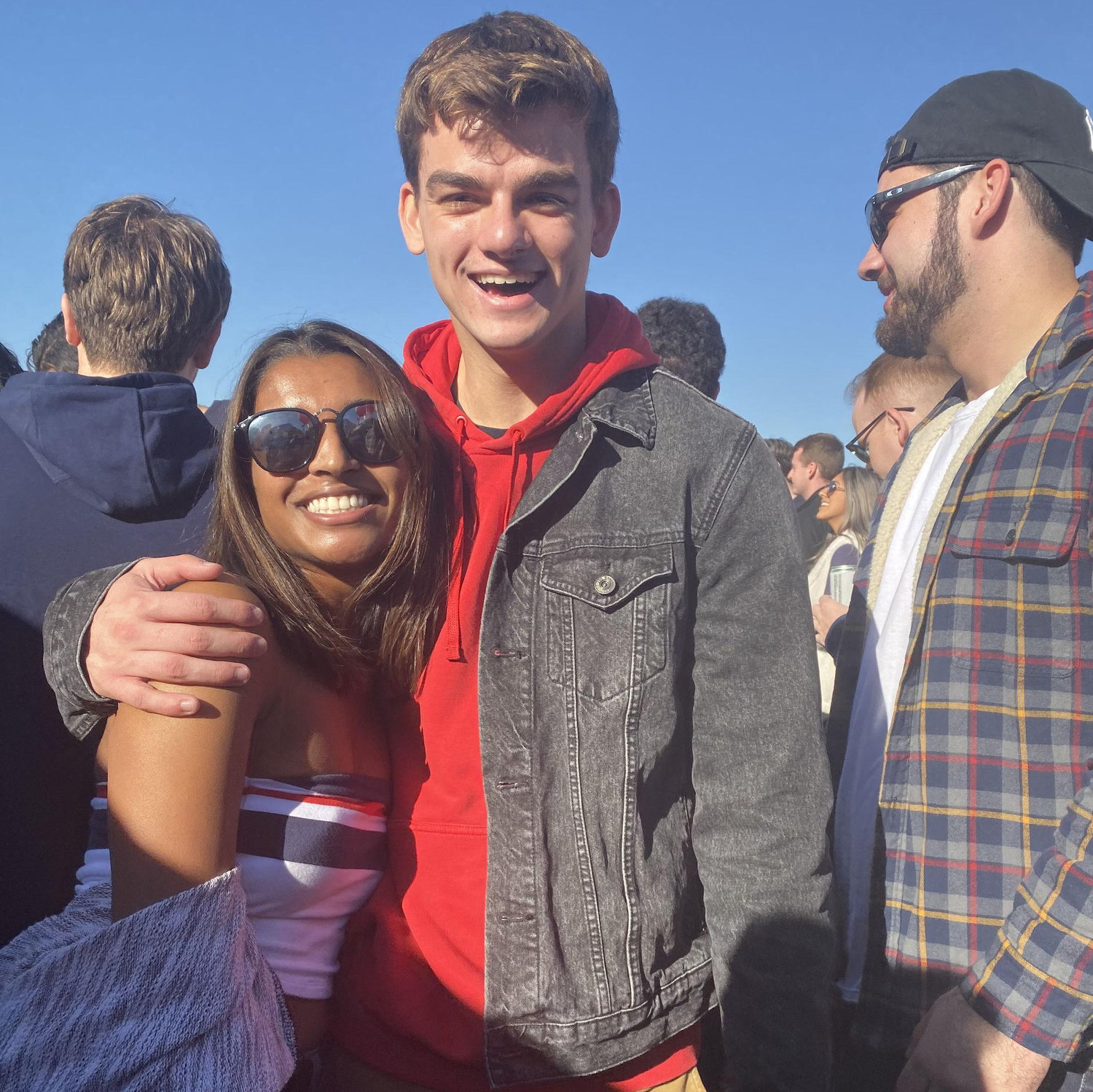 Our first photo together! UConn tailgate 2019