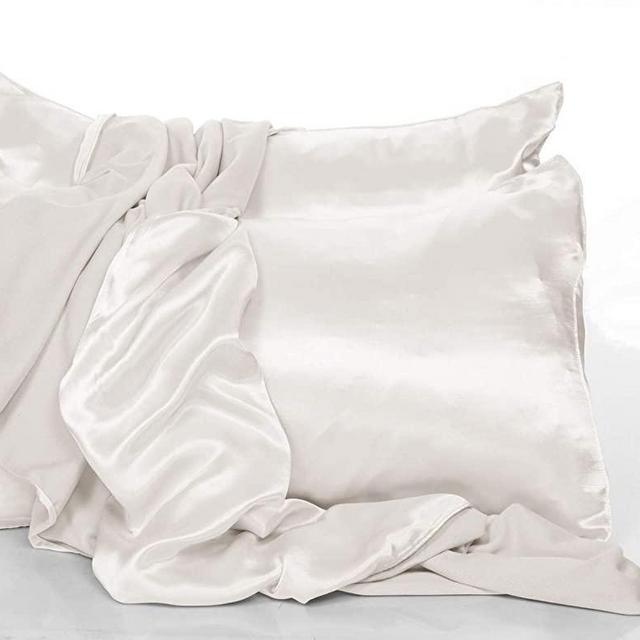 PJ Harlow Pillow Case Set of 2 Satin Pillow Cases Pearl