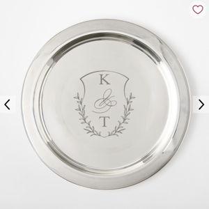 Celebration Silver Etched Tray