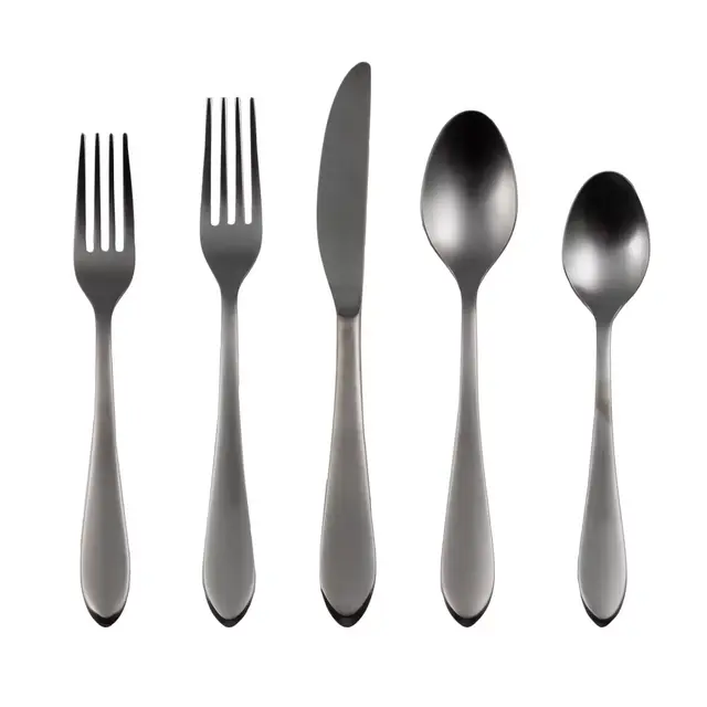 Fiesta® Maraca 20-Piece Black Flatware Set