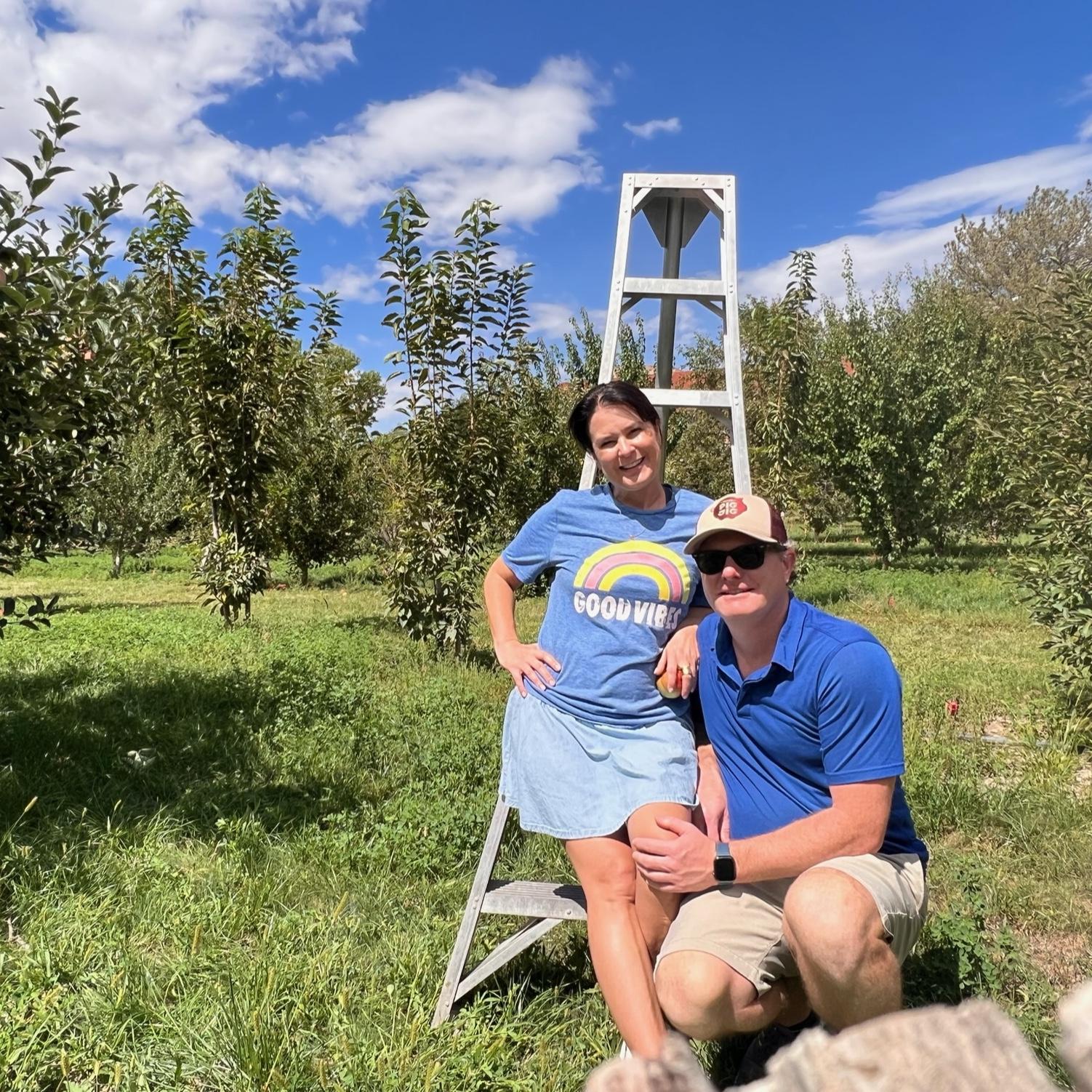 Picking peaches in Palisade, CO