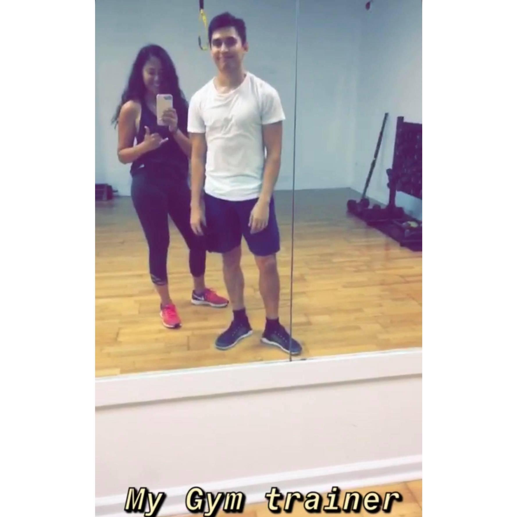 Our many visits to work-out at the gym. We were friends for a year and half before he asked me to be his girlfriend.