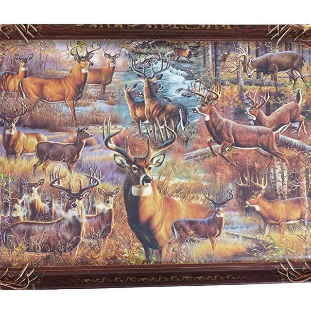 R&D Enterprises/Motorhead Products Deer Melamine Serving Tray, Brown