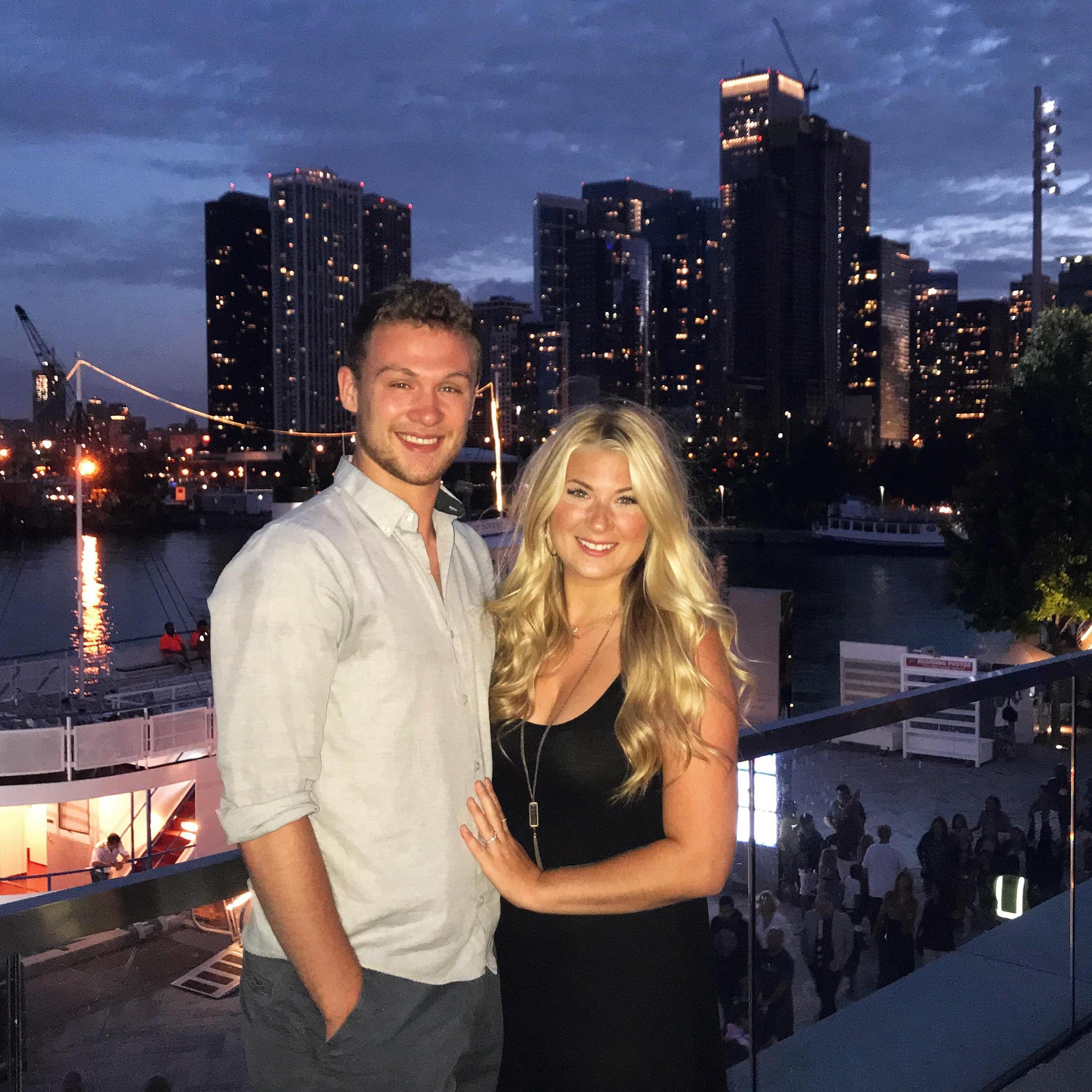 One of our first nights out in Chicago after moving in together!