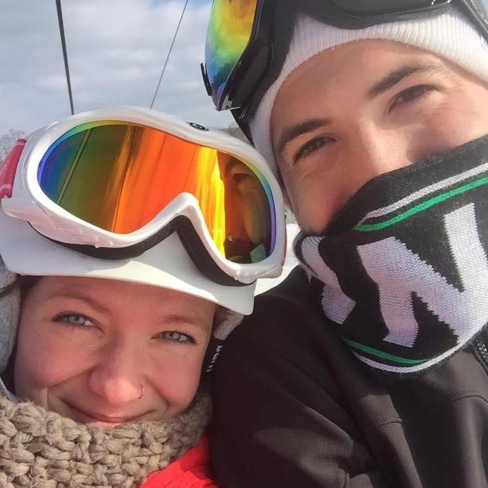 Bundled up on an annual ski-kend