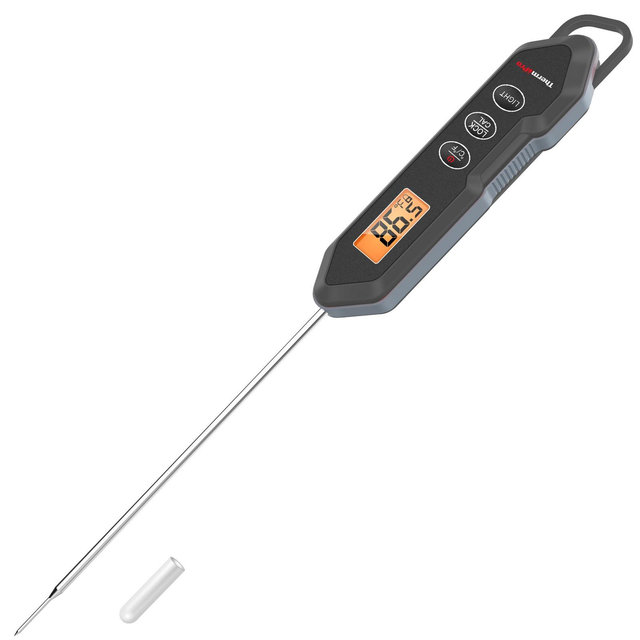 ThermoPro TP15HW Waterproof Digital Instant Read Meat Thermometer Food Turkey Cooking Kitchen Thermometer with Magnet and Backlight in Black