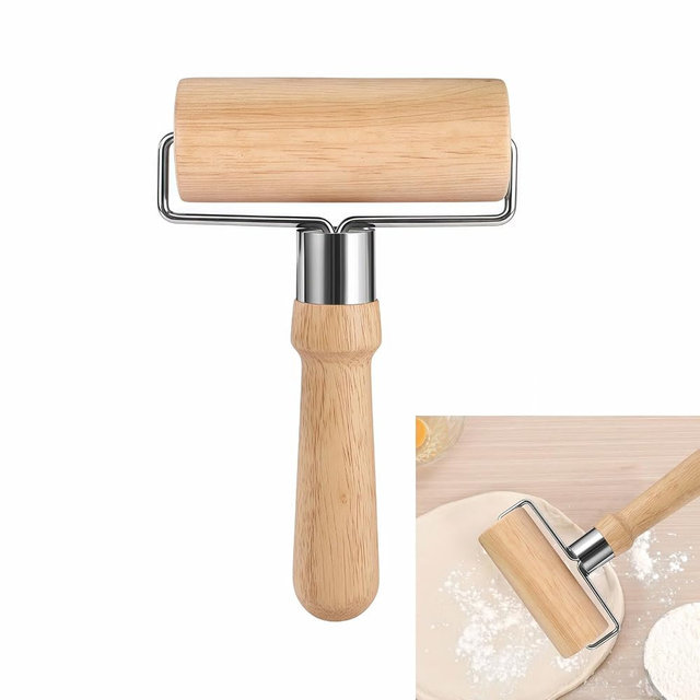 Top Rolling Pins for Pizza&Dough - Non-Stick, Wooden & Easy Clean, Baking, Pastry, Pie, Cookies - Kitchen Must Have,Beechwood Construction, Ergonomic Handles