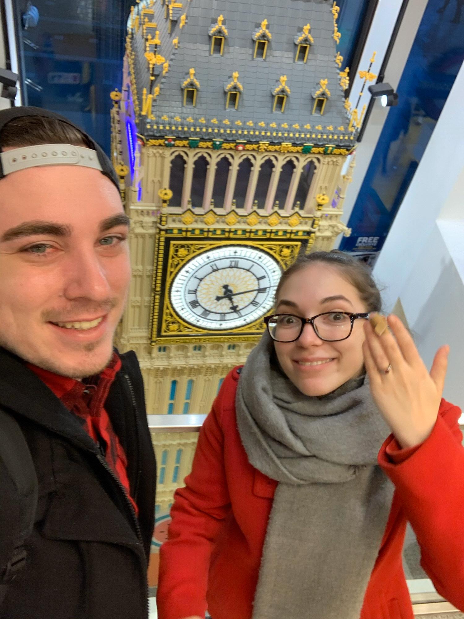 Ana just can't stop showing off her engagement ring.
