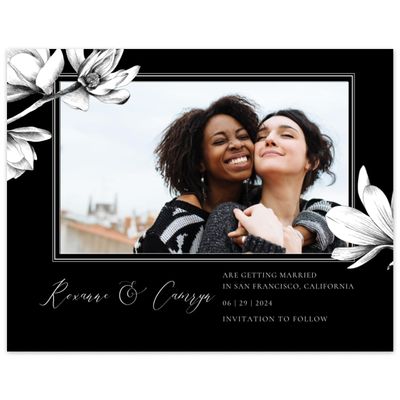 Black Wedding Digital Save the Date - Novela Photo