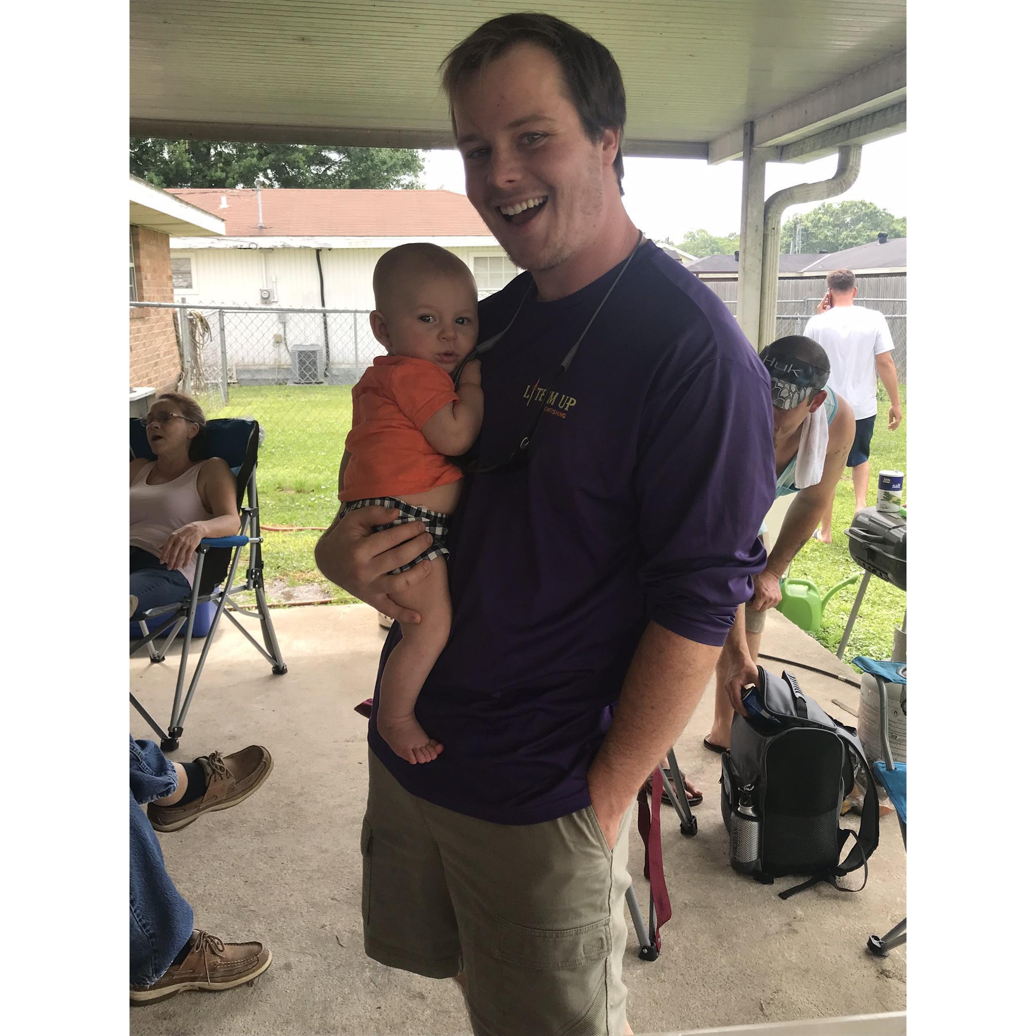 My godchild approved during Jeremy’s first full day with my family.