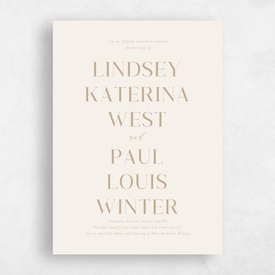 Multi-Colored Wedding Invitation - Philippa Portrait