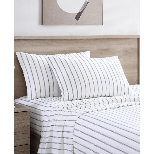 Stone Cottage Trenton Stripe Cotton Percale 4 Piece Sheet Set, Queen