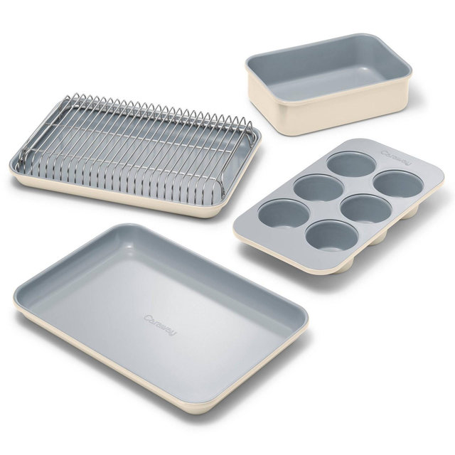 Caraway Home Ceramic Nonstick Mini Bakeware Set Cream