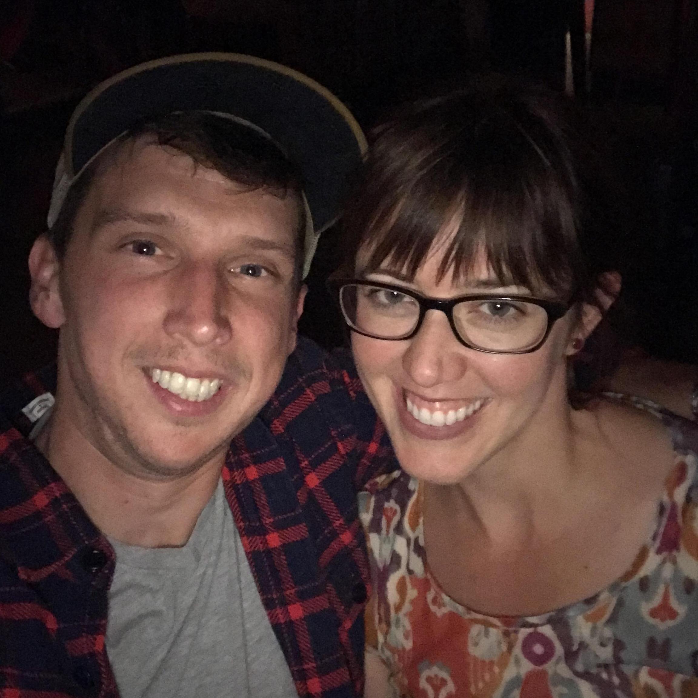 Revisiting the site of our first date after we got engaged