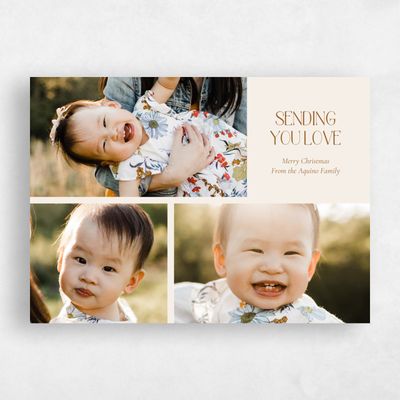 Linen, Beige Holiday Card - Bienville Landscape