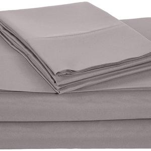 AmazonBasics Microfiber Sheet Set - Queen, Dark Grey