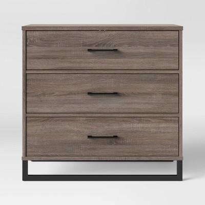 Mixed Material 3 Drawer Dresser Medium Brown - Room Essentials™