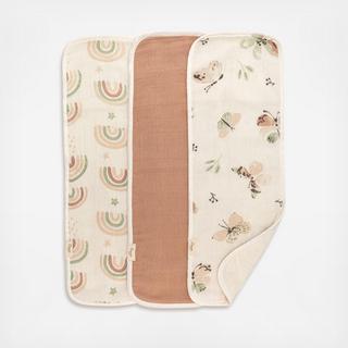 Parker Newborn Assorted Burp Cloth, Set of 3