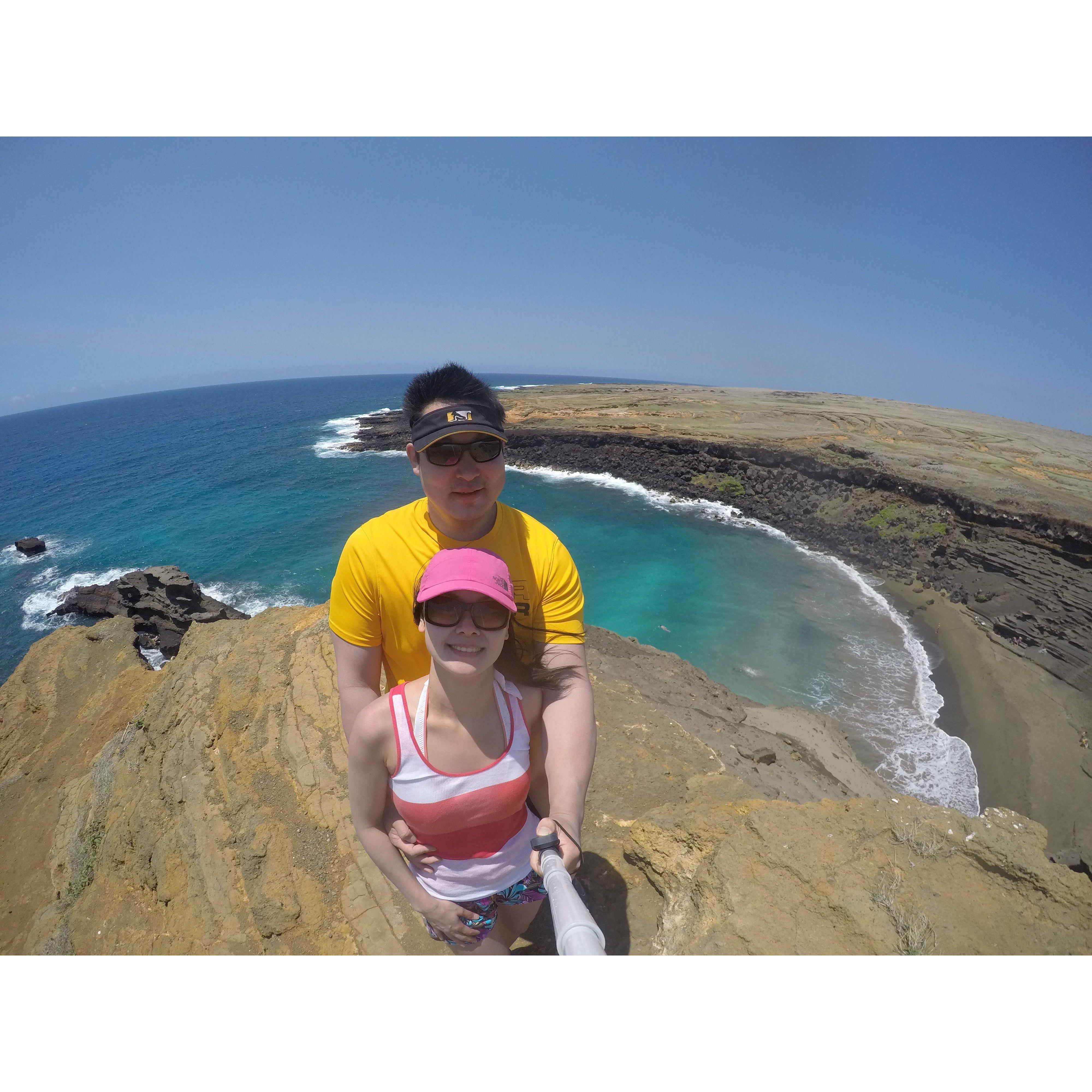 2017 Green Sand Beach in Hawaii