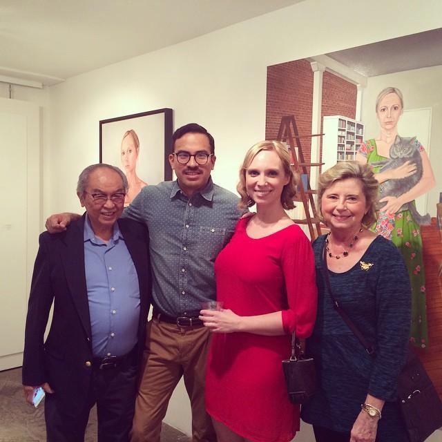 At Katherine's solo show art opening in Santa Monica.