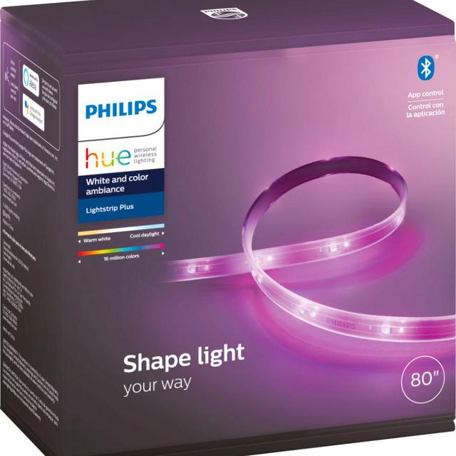 Philips - Hue White and Color Ambiance Lightstrip Plus 2m Base Kit with Bluetooth
