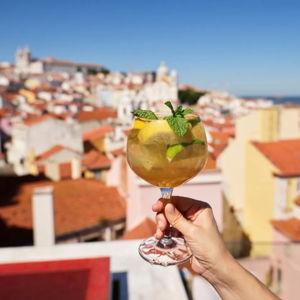 Rooftop Cocktails Over the Tagus