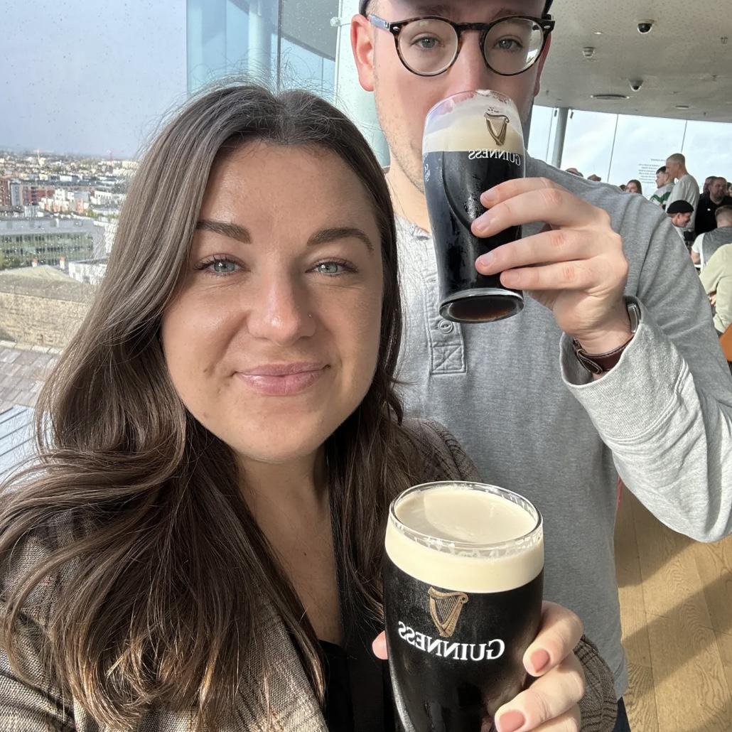 Guinness storehouse in Dublin, Ireland. September 2023