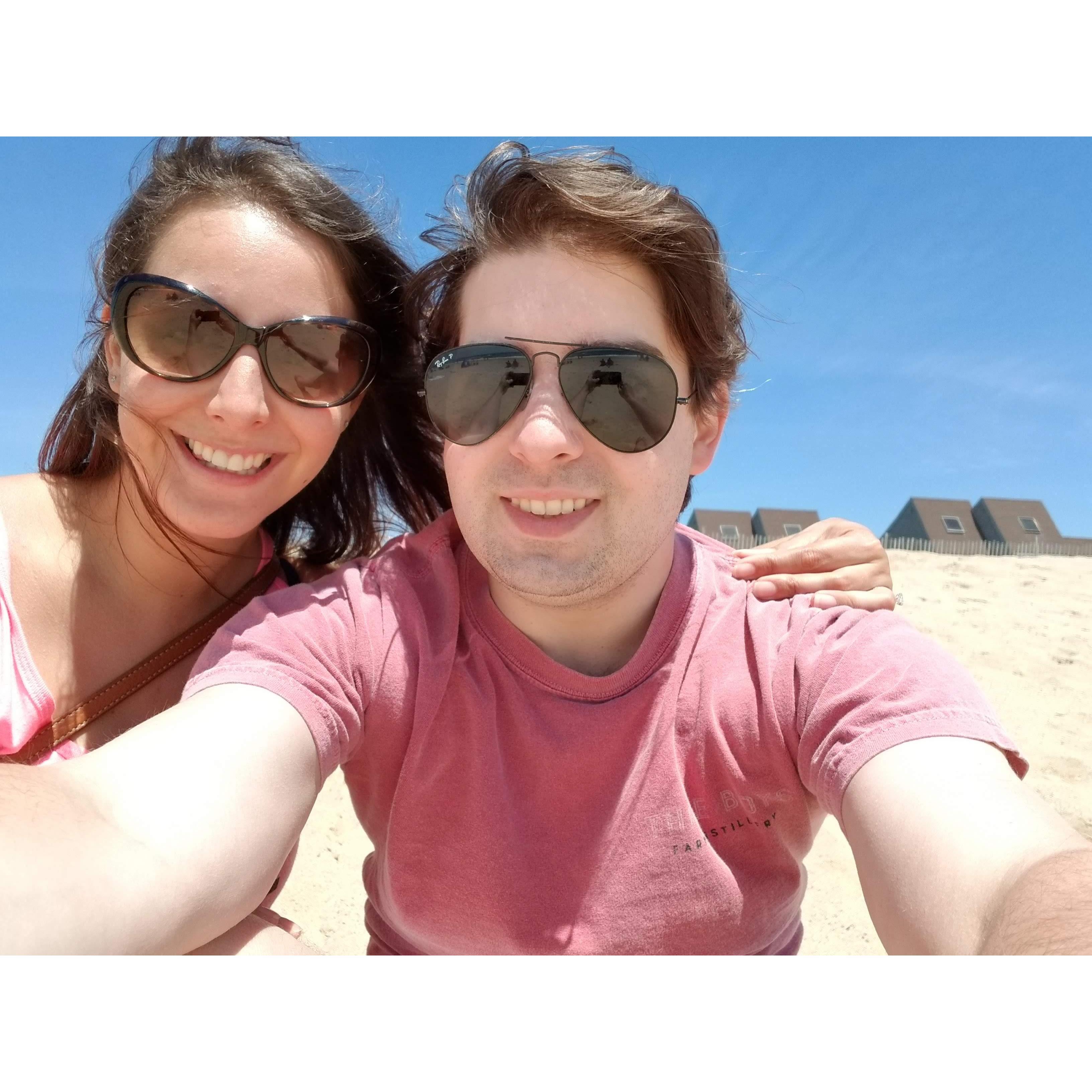 On the beach in Montauk.