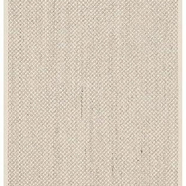 SAFAVIEH Natural Fiber Collection Runner Rug - 2'6" x 18', Marble & Beige, Sisal, Woven Design with Border (NF143C)
