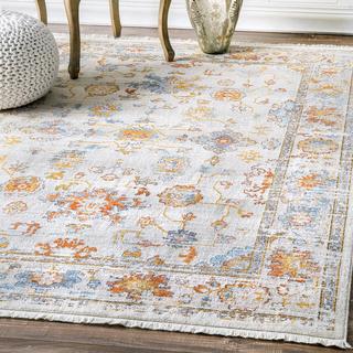 Mallie Faded Fringe Rug