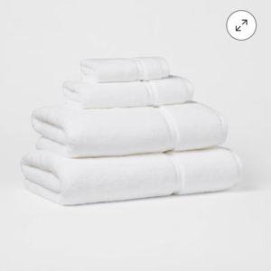 Spa Plush Oversized Bath Towel White - Threshold™: 100% Cotton, Heavyweight 550-800 GSM, Terry, OEKO-TEX Certified