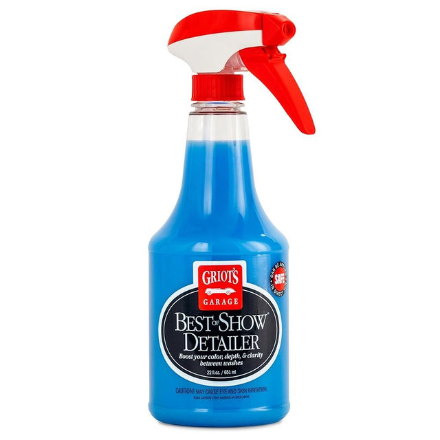 Griot's Garage Best of Show Detailer for Car Detailing, Wipes Away Dust, Fingerprints, and Light Dirt, Improves Paint Gloss and Color Between Washes, 10980, 22oz