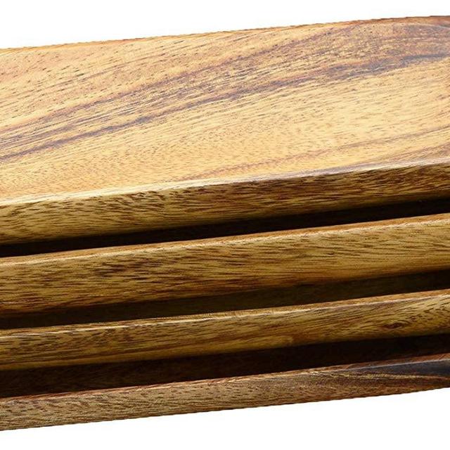 Acacia Wood Appetizer & Cheese Serving Tray, Set of 4