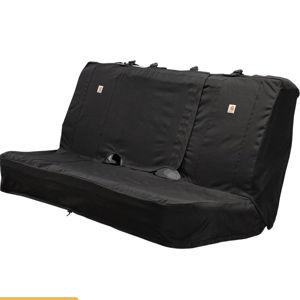 Universal Fitted Nylon Duck Full-Size Bench Seat Cover in Black